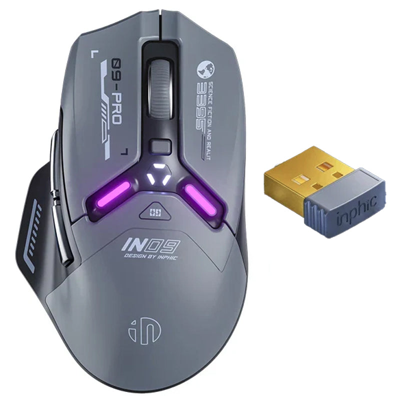Rato Gaming eSports INPHIC IN9 PRO - Sem Fios, 26000 DPI, RGB, Bluetooth e 2.4GHz Rato Gaming eSports INPHIC IN9 PRO - Sem Fios, 26000 DPI, RGB, Bluetooth e 2.4GHz